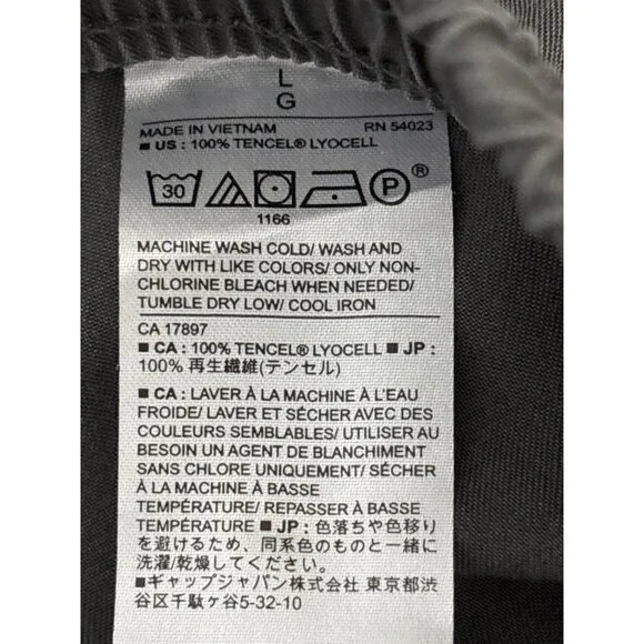 Banana Republic Pants Sz Large Quiet Luxury Jogger Gray Tencel Lyocell Eco Comfy - Picture 5 of 12